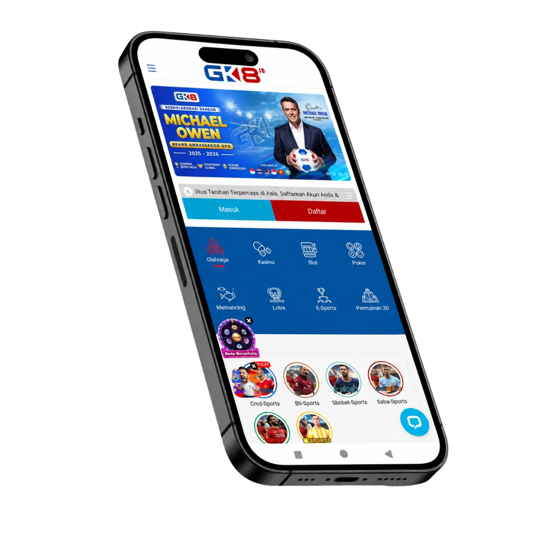GK8 mobile platform displayed on a smartphone
